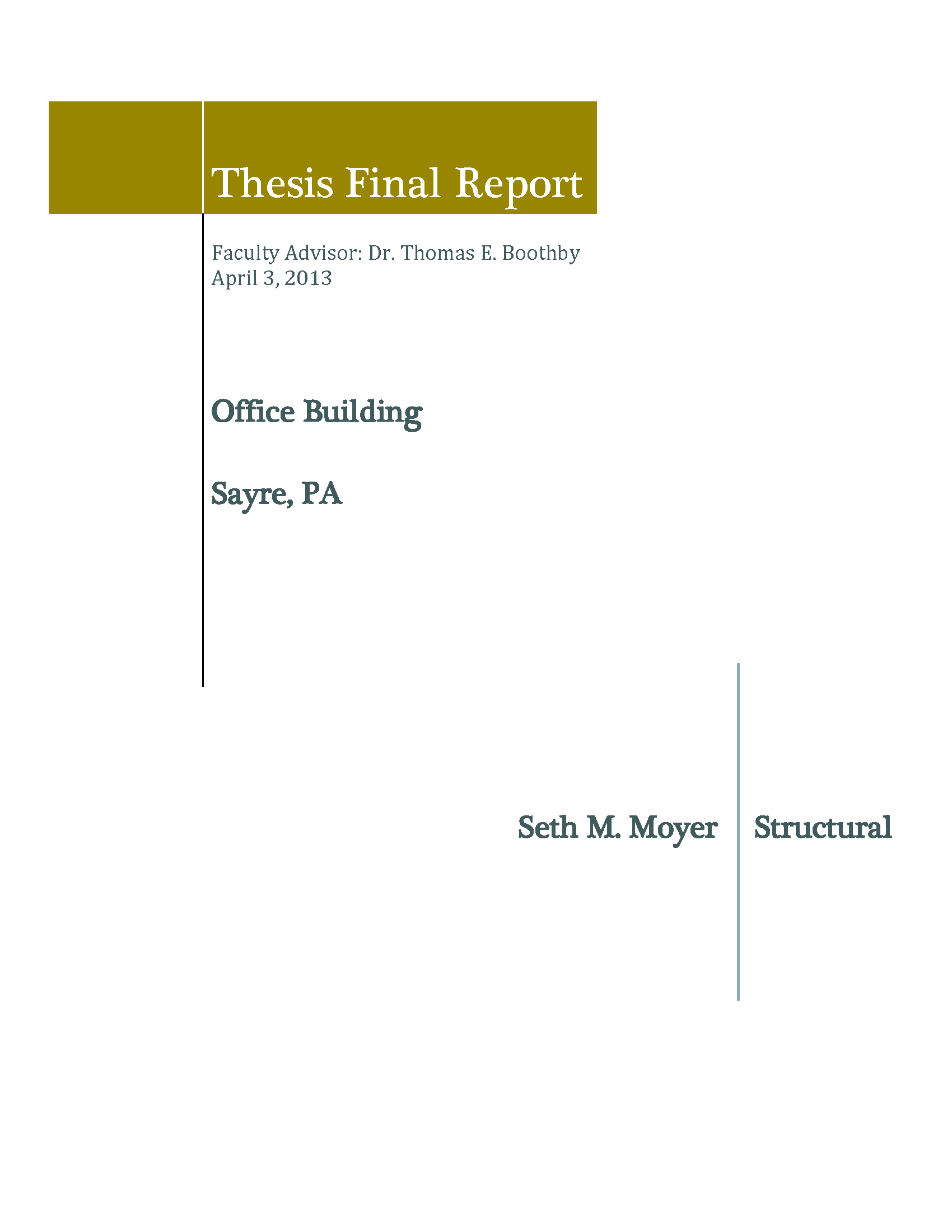 Thesis Final Report - Title Page